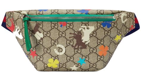 light blue gucci fanny pack|Gucci fanny pack with tiger.